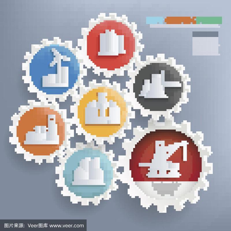 工厂,工业概念信息平面设计打印