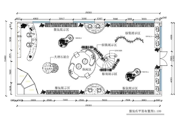 两百平服装店平面设计图设计指南 | 空间布局与动线规划